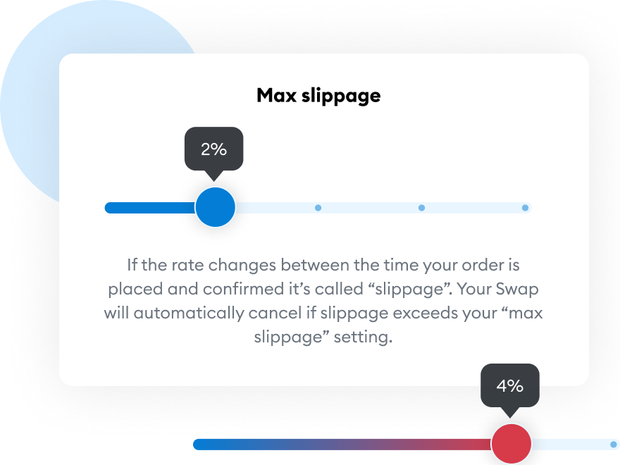 Manually set your max slippage